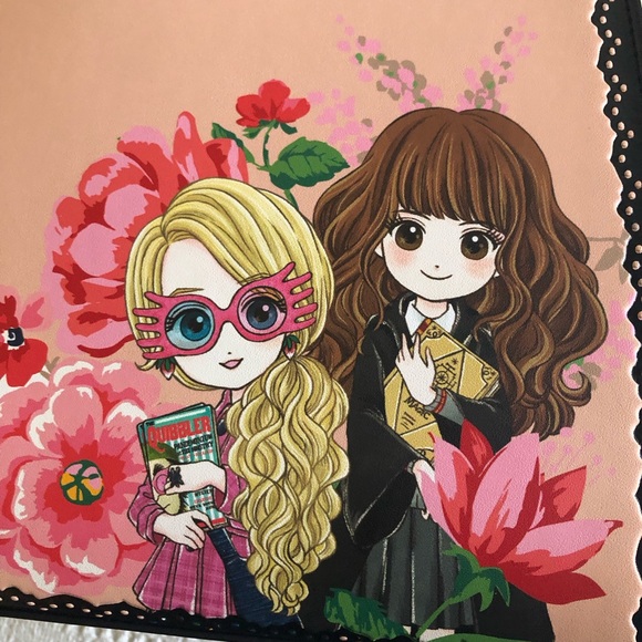 🌸Loungefly Floral Hermione and Luna large bag - Pink - Picture 8 of 12